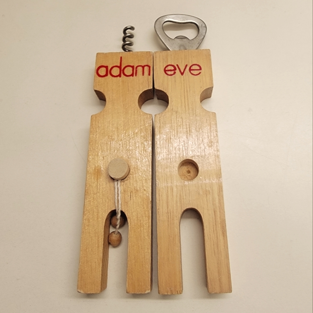 Vintage Adam & Eve Corkscrew/Bottle opener